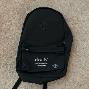 Simple black backpack